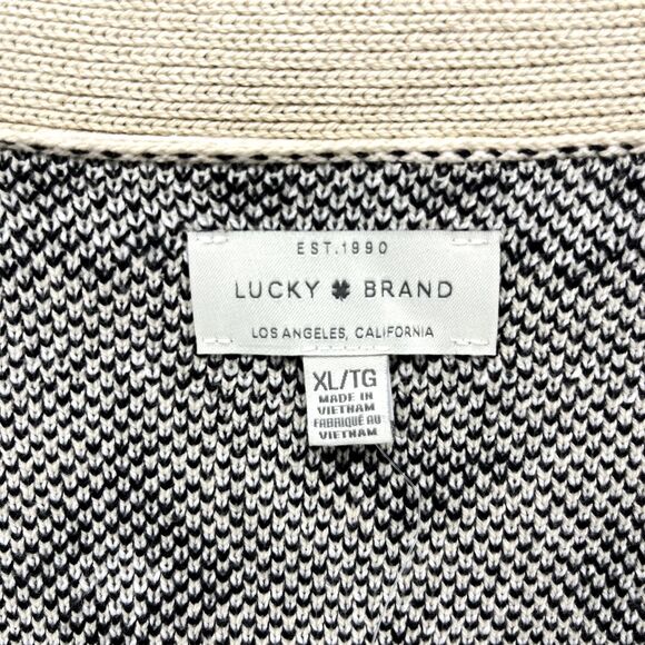 Lucky Brand Sweater Womens XL Extra Large Open‎ Front Cardigan Aztec pocket - Picture 10 of 16